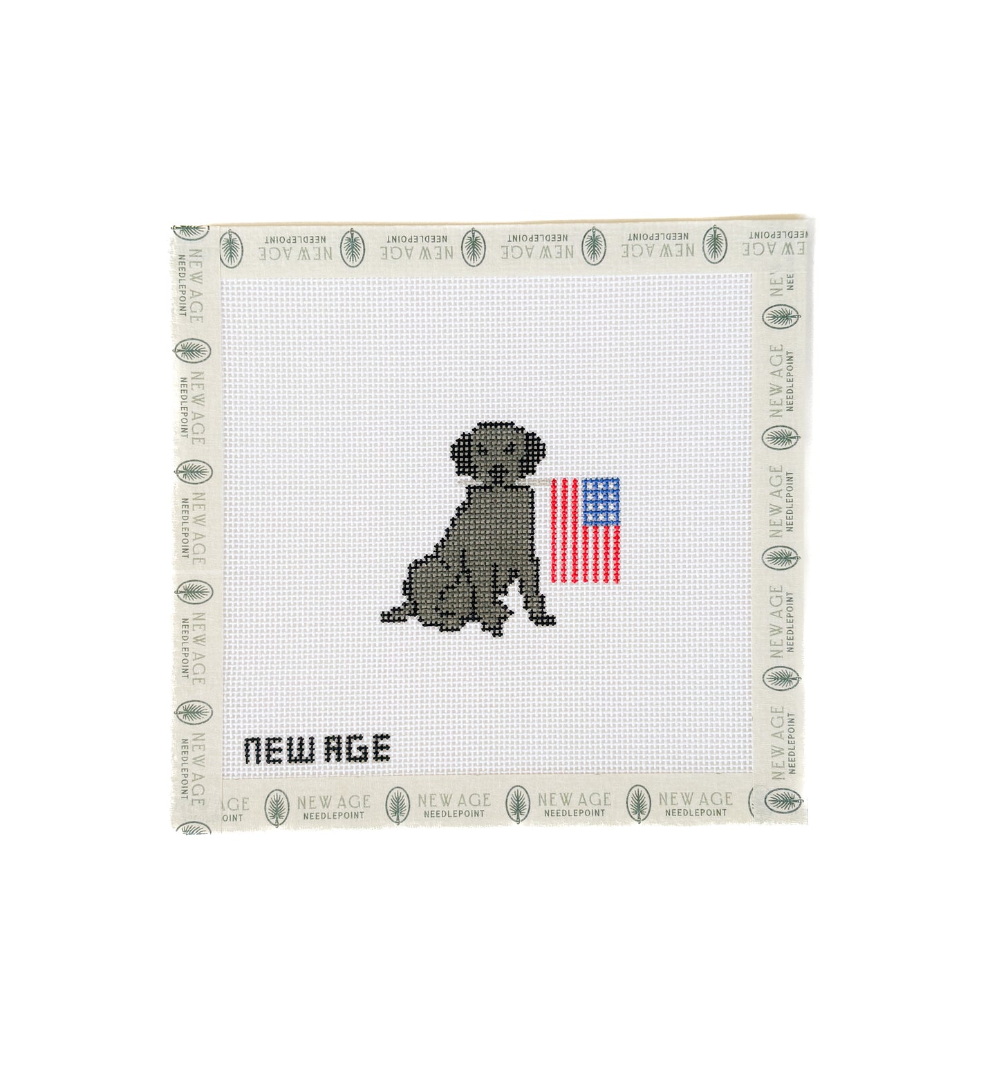 Patriotic Black Lab Canvas