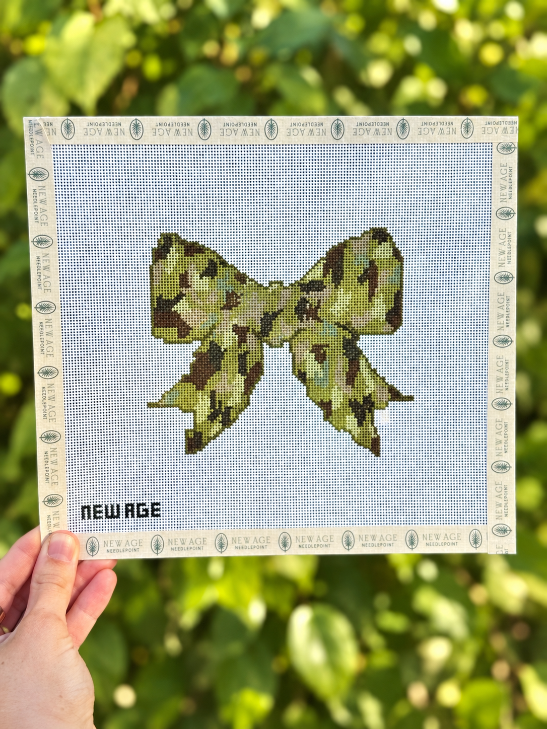 Military Bow Needlepoint Canvas