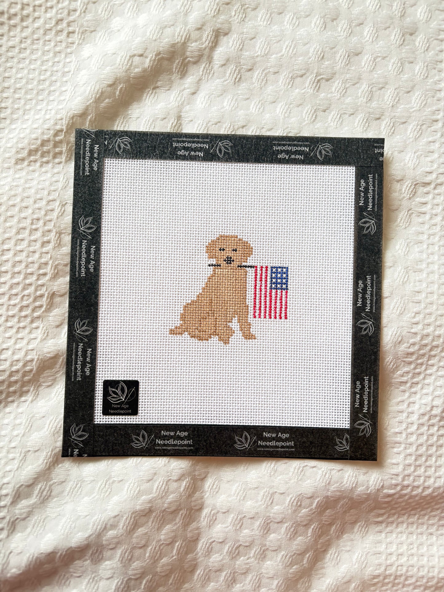 Patriotic Golden Retriever Canvas