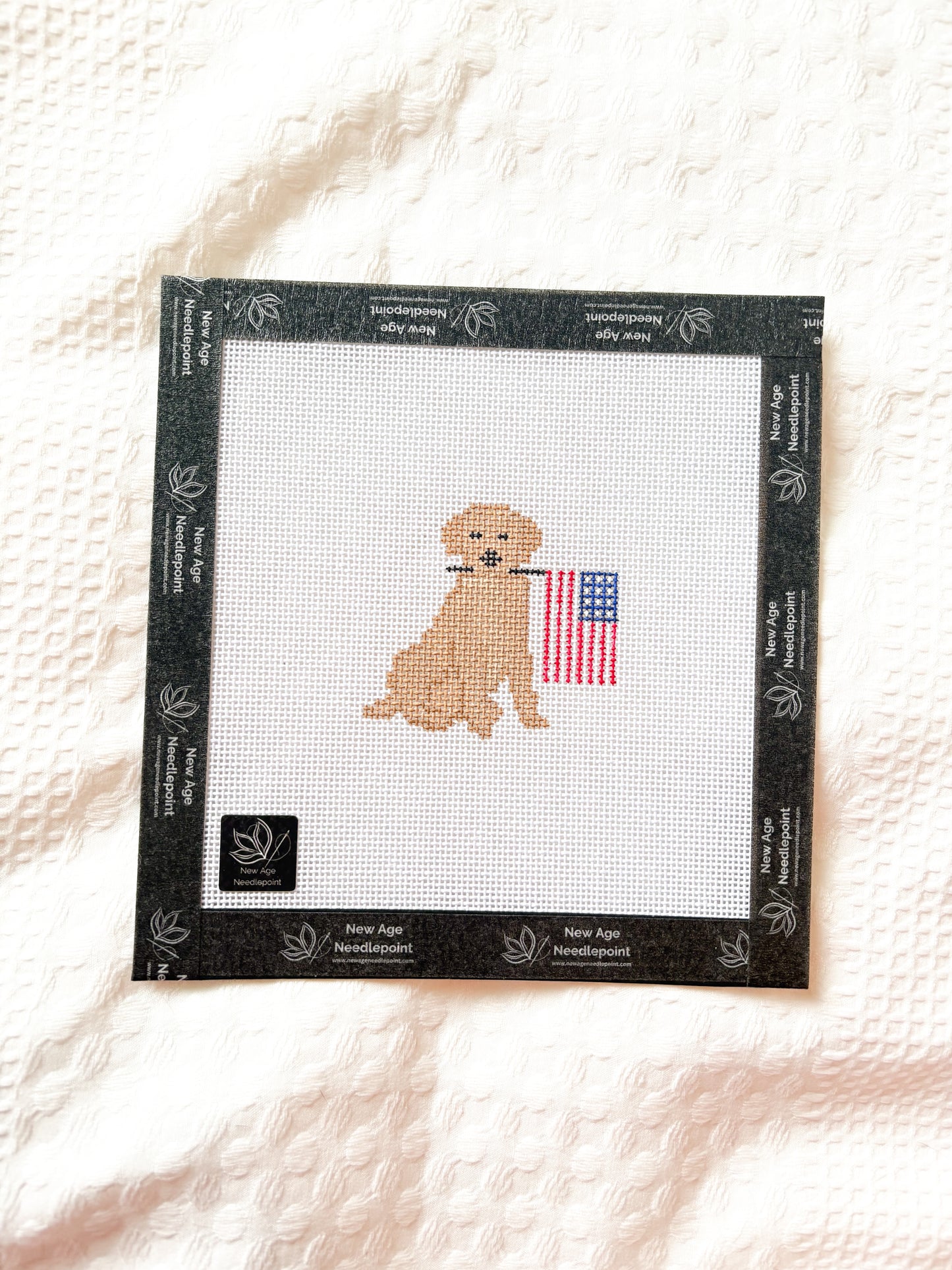 Patriotic Golden Retriever Canvas