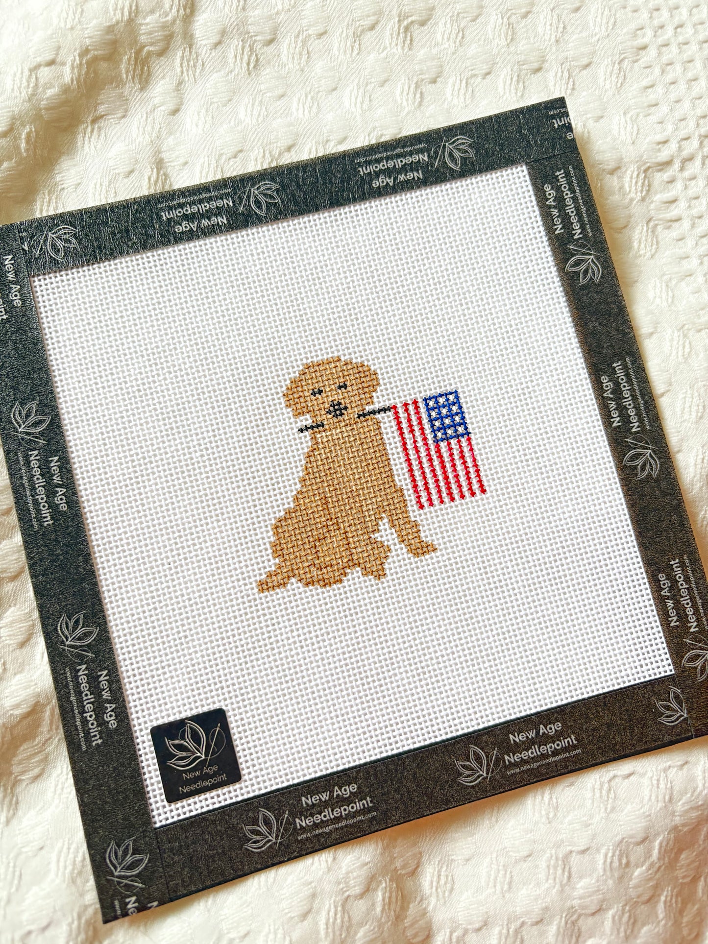 Patriotic Golden Retriever Canvas