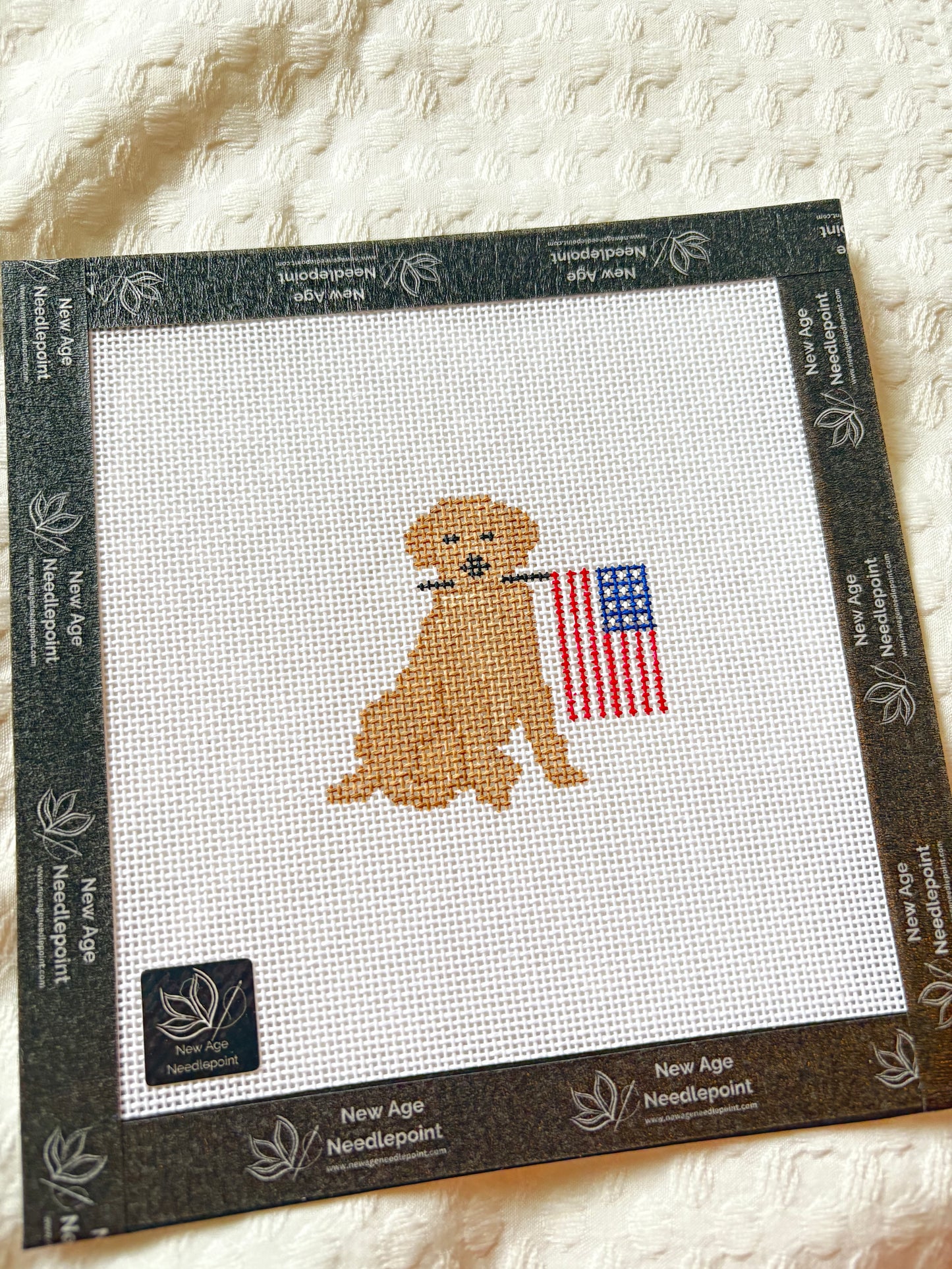 Patriotic Golden Retriever Canvas