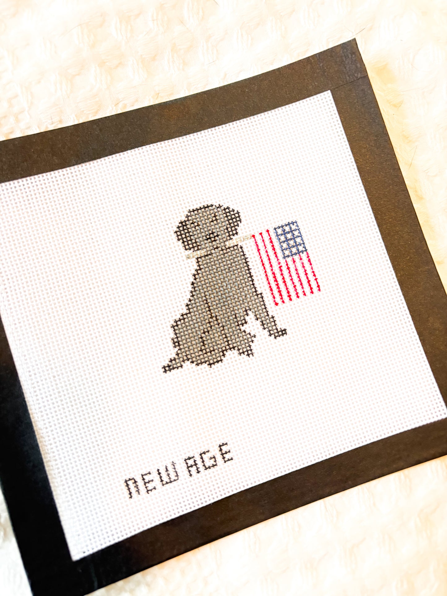 Patriotic Black Lab Canvas