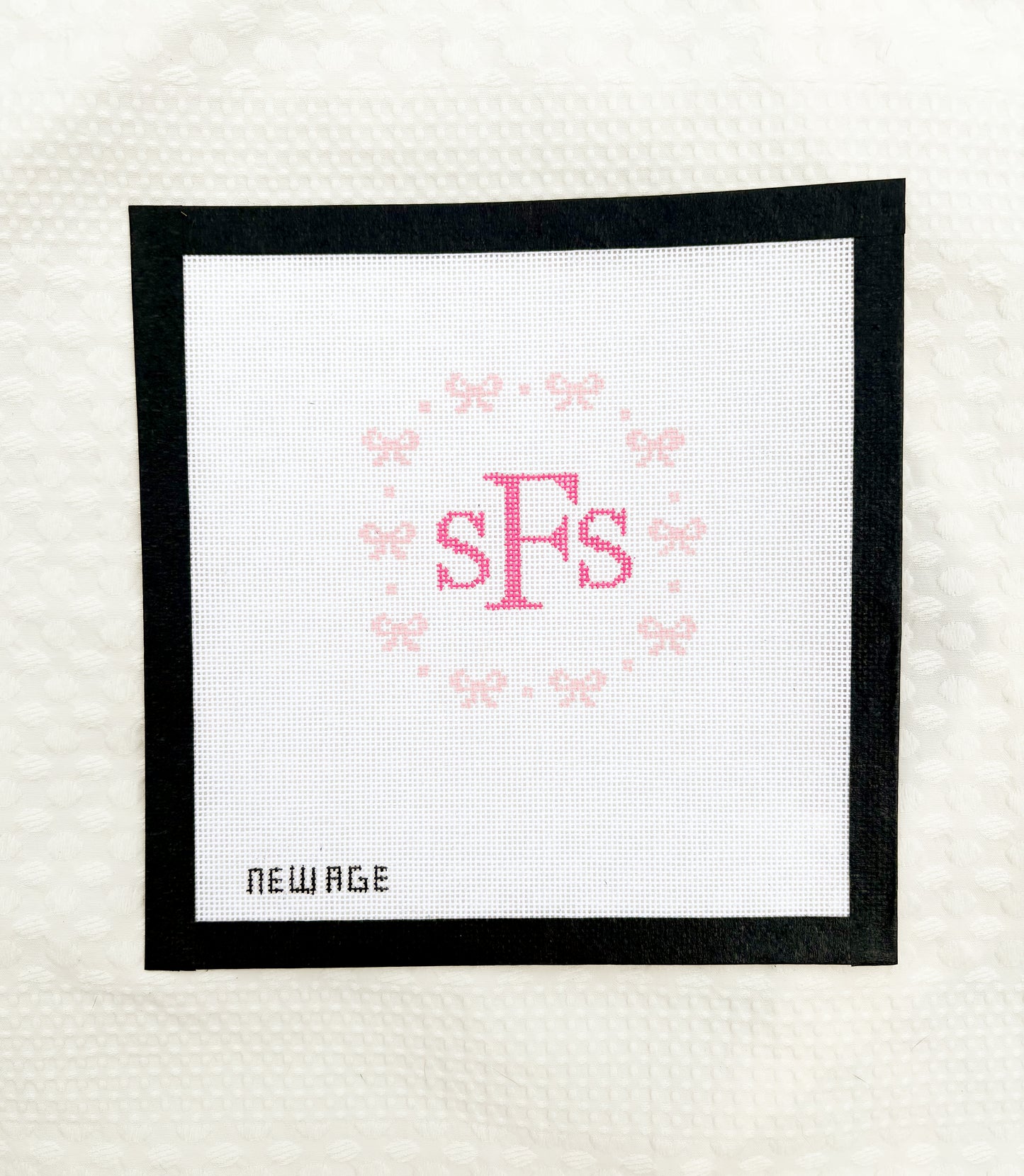 Pink Bow Monogram Canvas