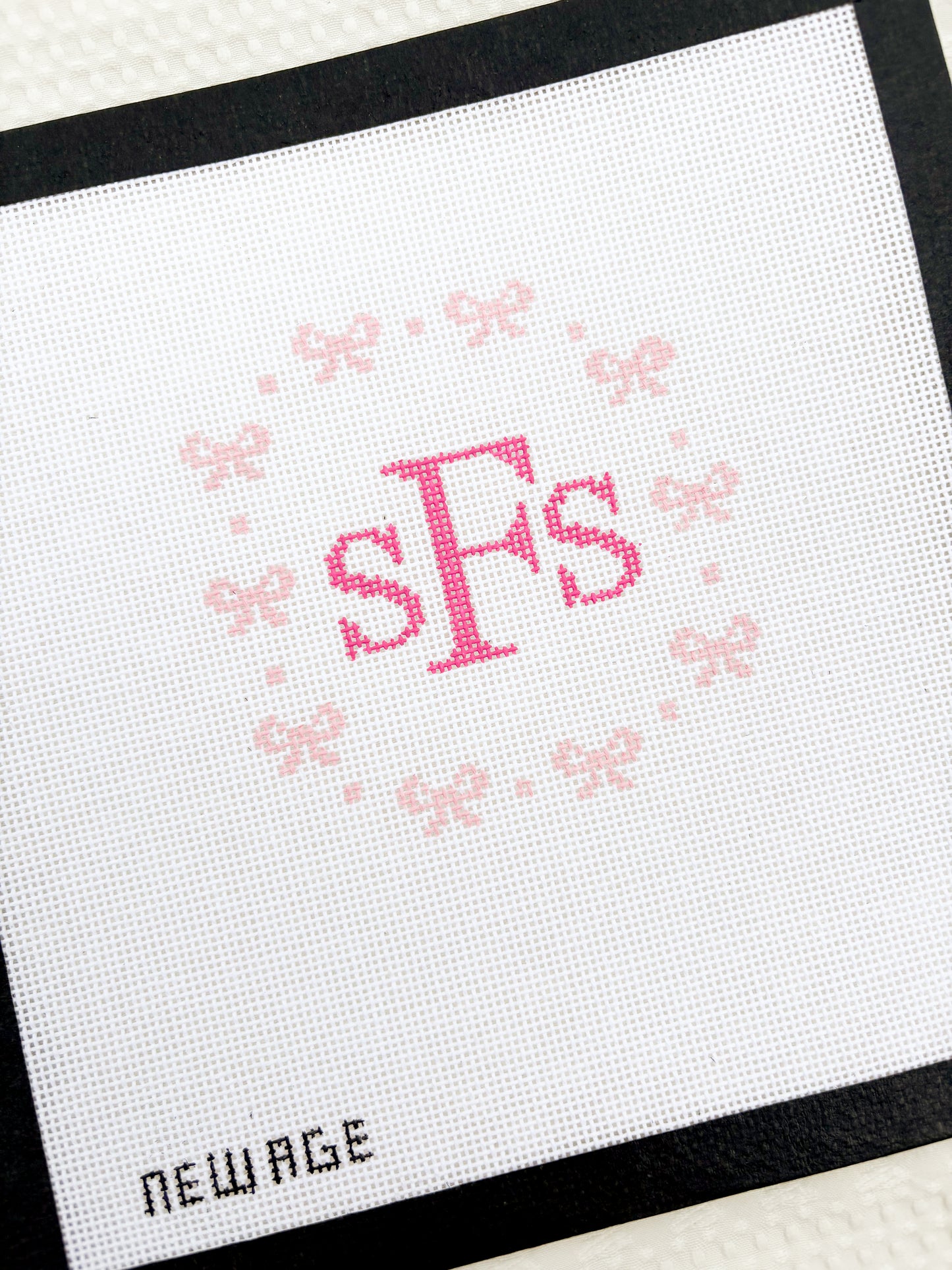 Pink Bow Monogram Canvas