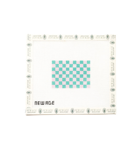 Checkered Luggage Tag Canvas