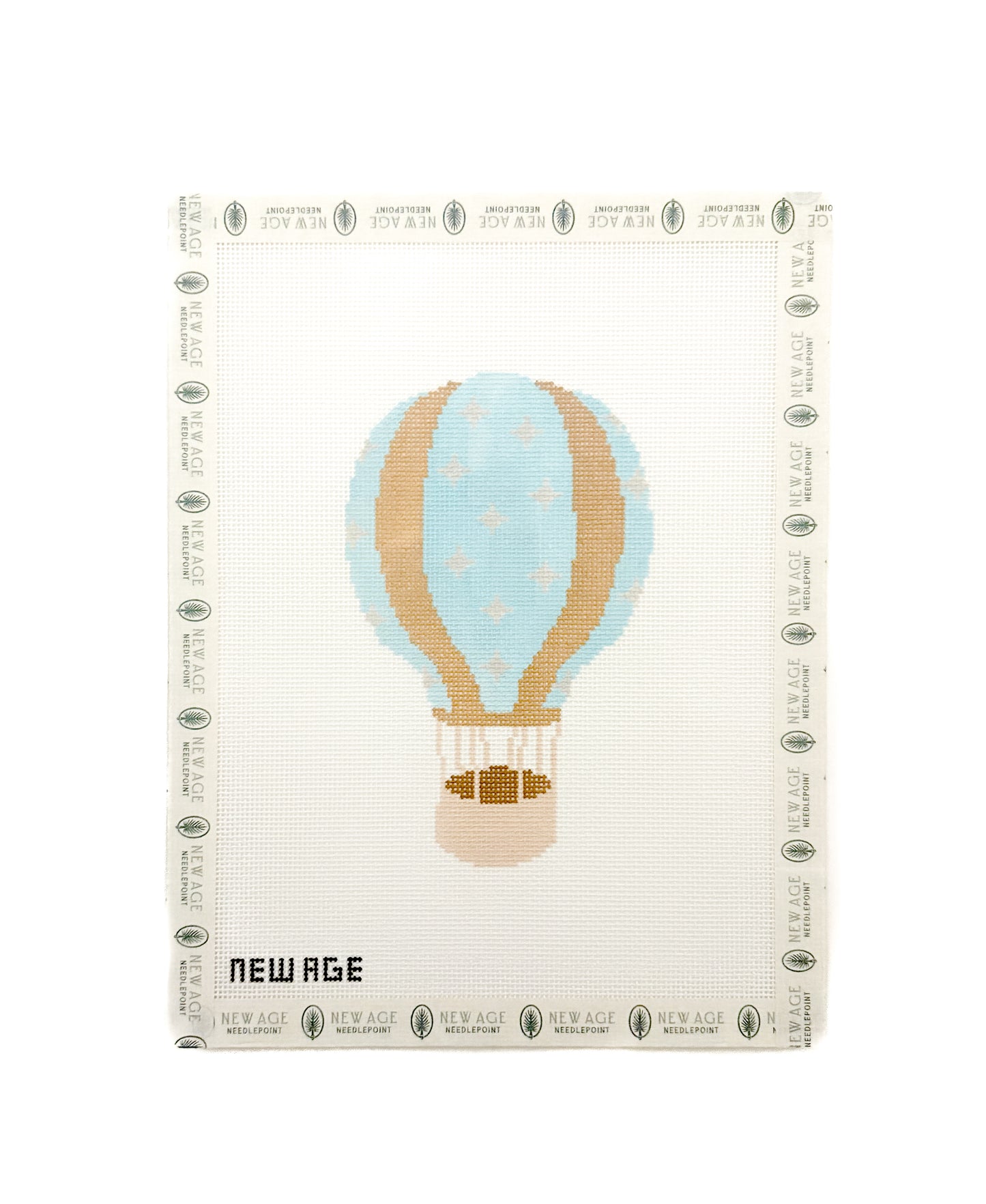Blue Star Hot Air Balloon Needlepoint Canvas