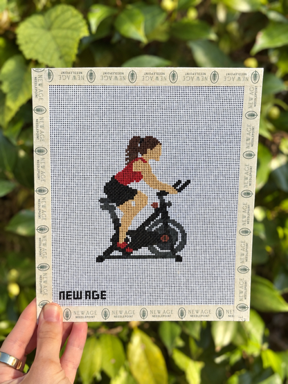 Spin Bike Girl Canvas