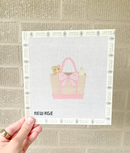 Baby Girl Pink Tote Bag Canvas