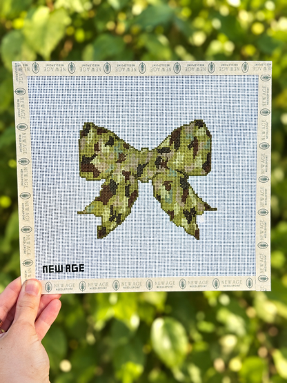 Military Bow Needlepoint Canvas