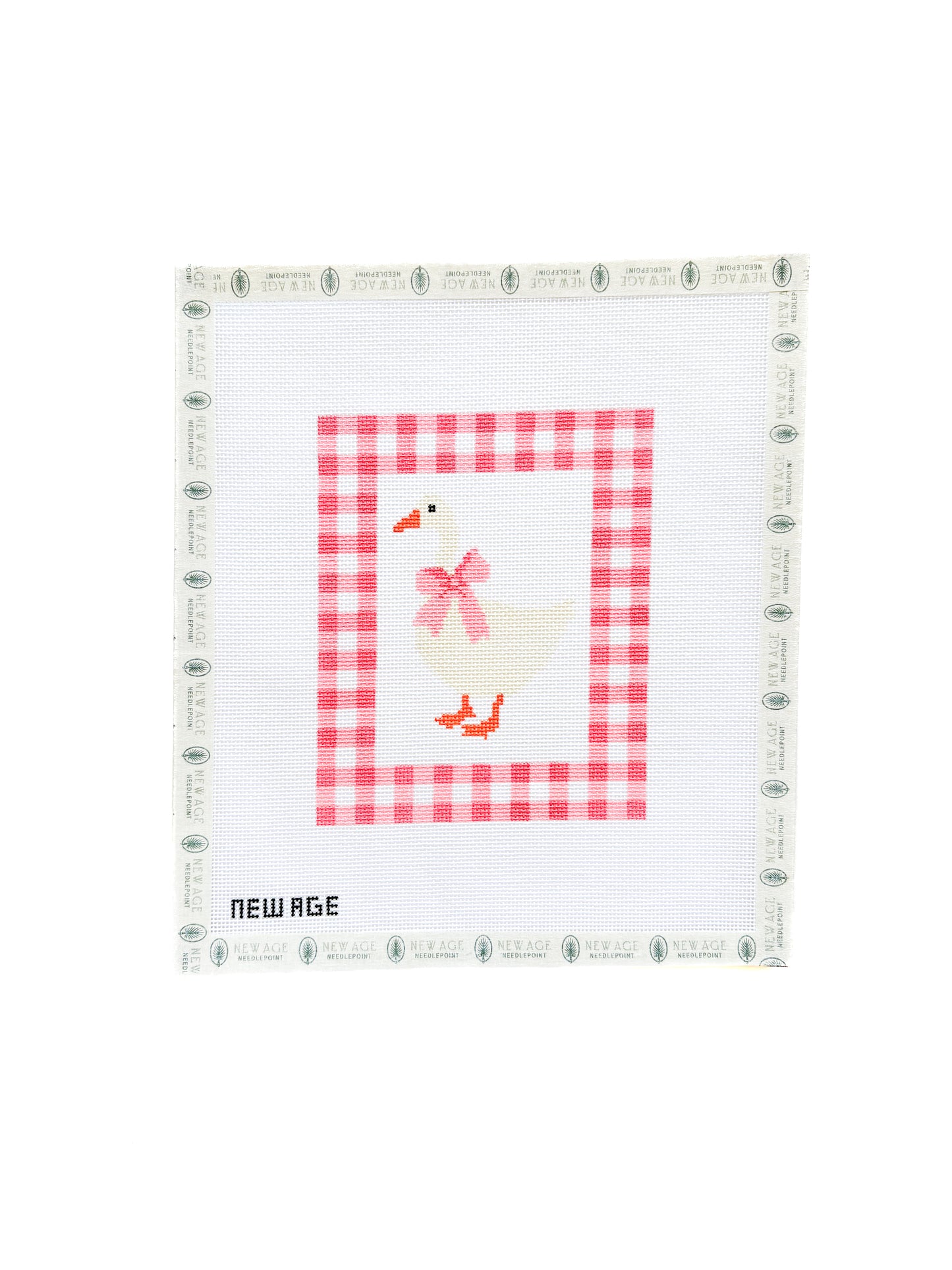 Gingham Baby Goose Needlepoint Canvas