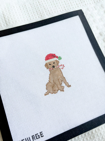Christmas Golden Retriever Canvas