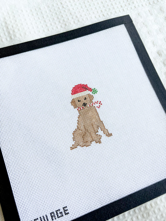 Christmas Golden Retriever Canvas