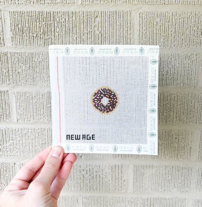 Mini Sprinkled Donut Hand-painted Canvas