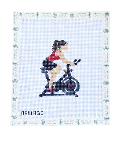Spin Bike Girl Canvas