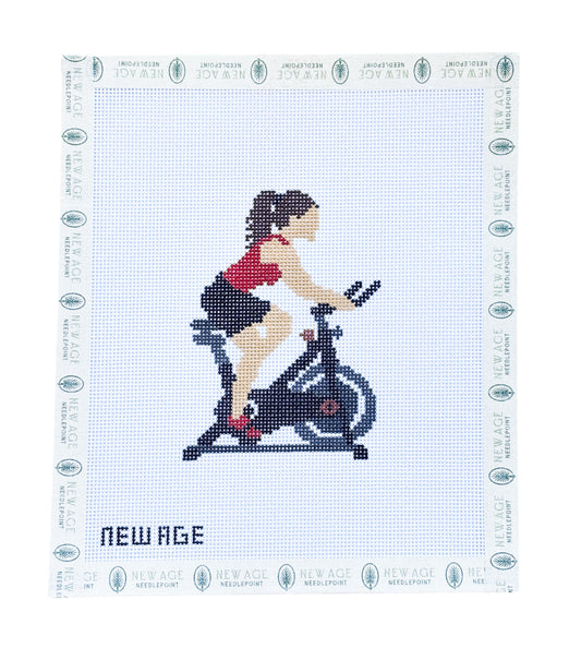 Spin Bike Girl Canvas