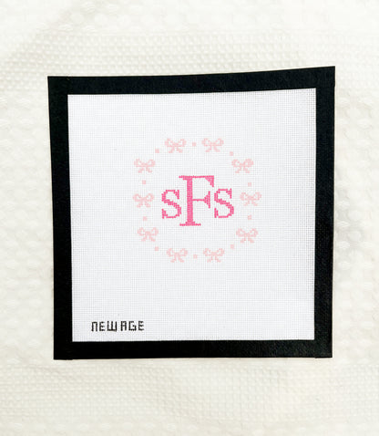 Pink Bow Monogram Canvas