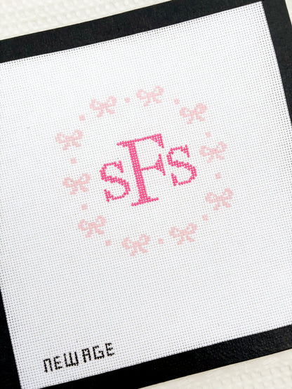 Pink Bow Monogram Canvas