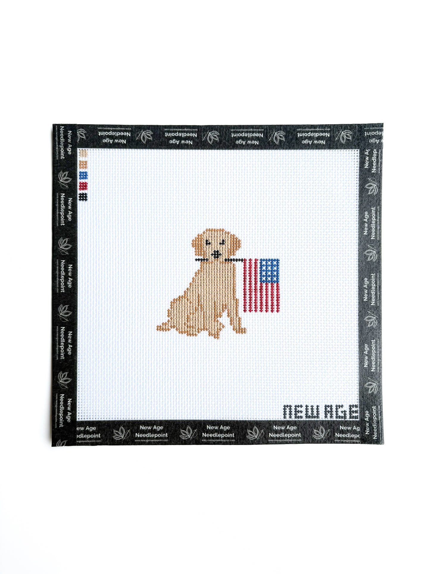 Patriotic Golden Retriever Canvas