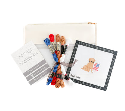 Golden Retriever Patriotic Dog Full Beginner Kit