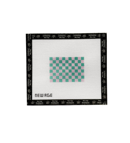 Checkered Luggage Tag Canvas