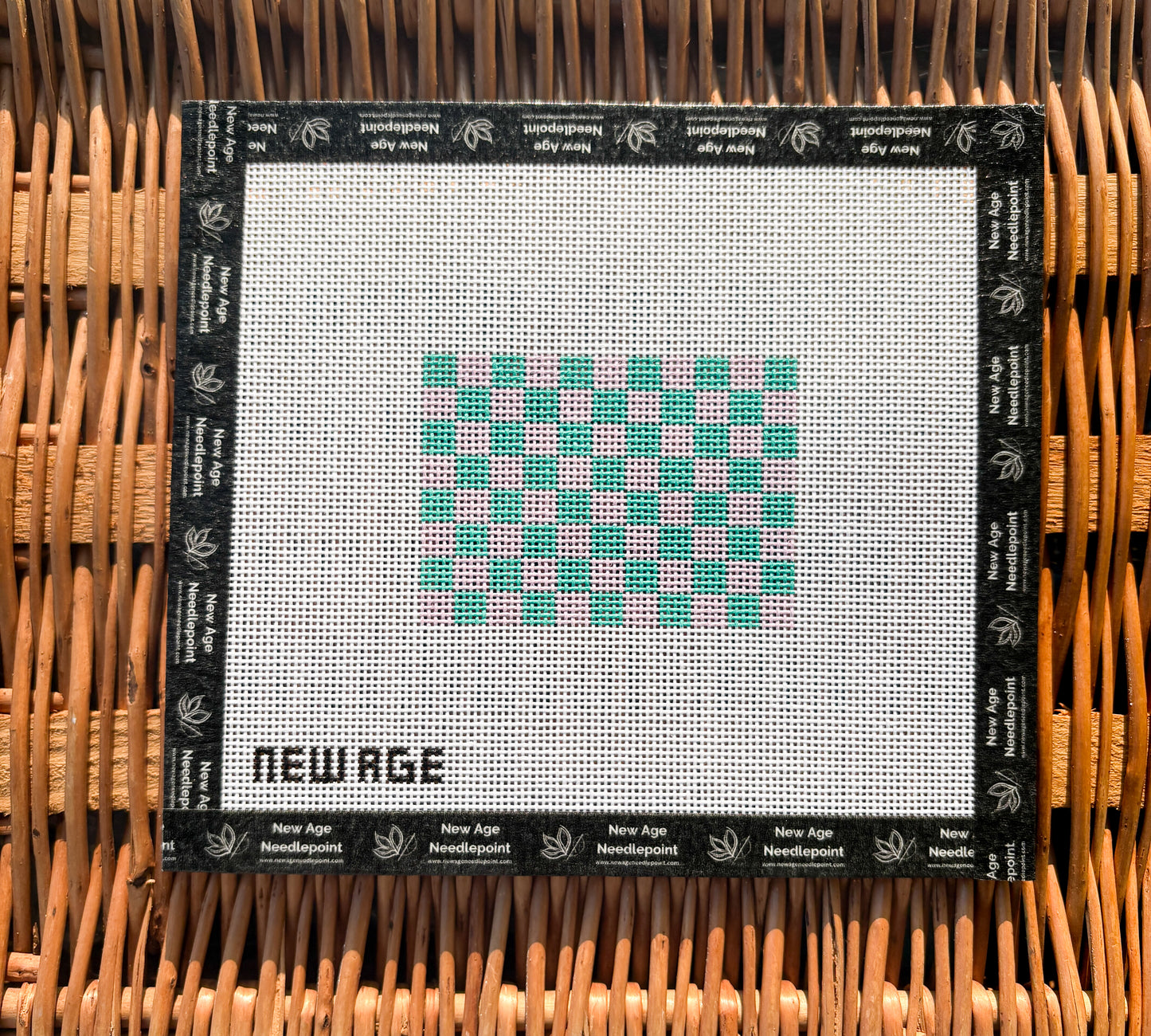 Checkered Luggage Tag Canvas