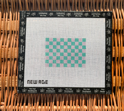 Checkered Luggage Tag Canvas