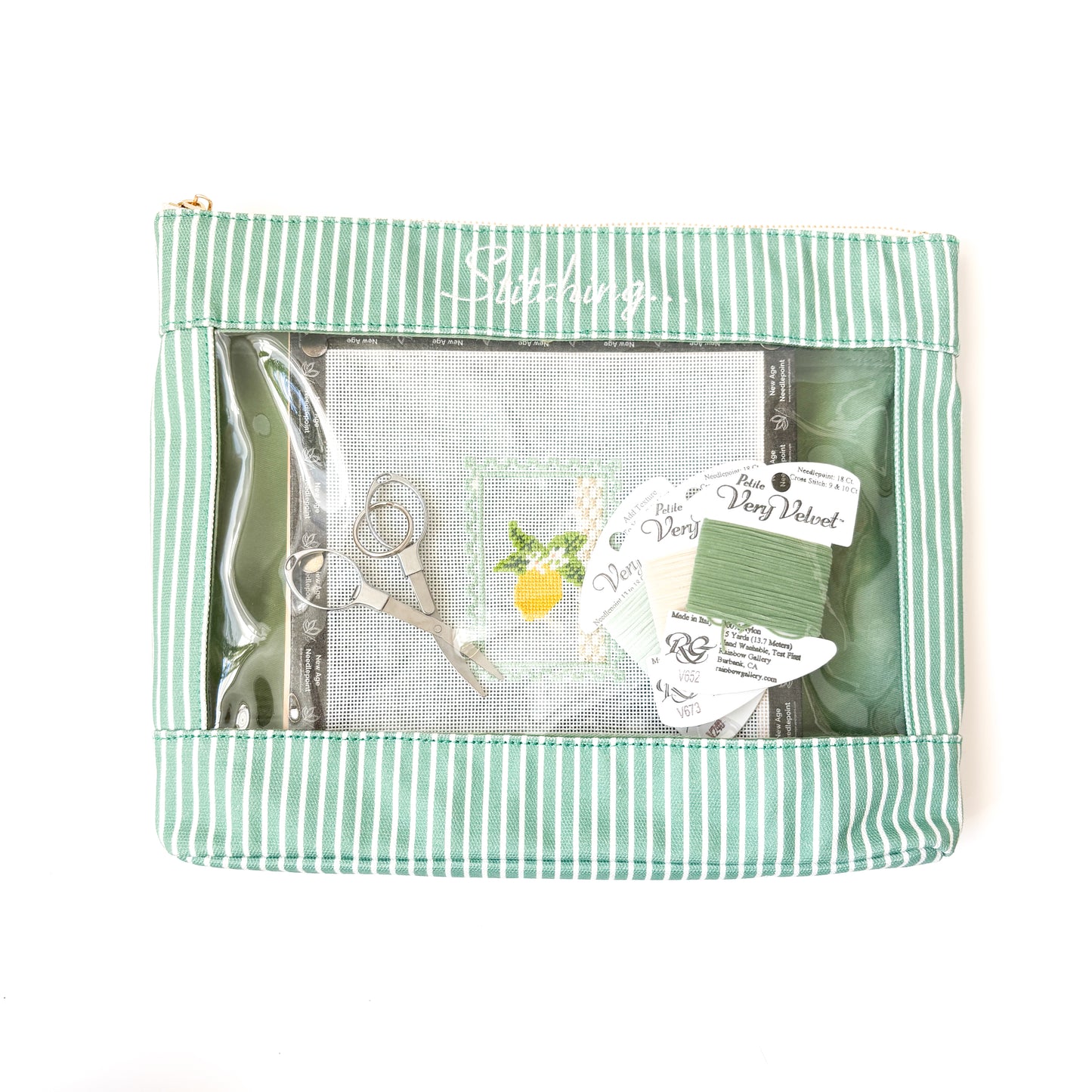 Stitching... Needlepoint Project Bag